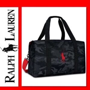 Polo by Ralph Lauren Black Camouflage Duffel Bag